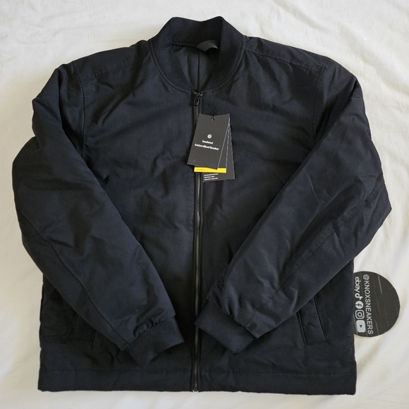 Lululemon Insulated Cotton-Blend Bomber Jacket BLK Black Men's Size Medium - Picture 1 of 8
